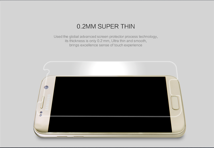 Miếng Dán Kính Cường Lực Samsung Galaxy S7 Hiệu Nillkin 9H+ Pro là sản phẩm mới nhất của hãng,chỉ 0.2mm giúp kính cường lực trong suốt hơn, mỏng hơn và an toàn hơn